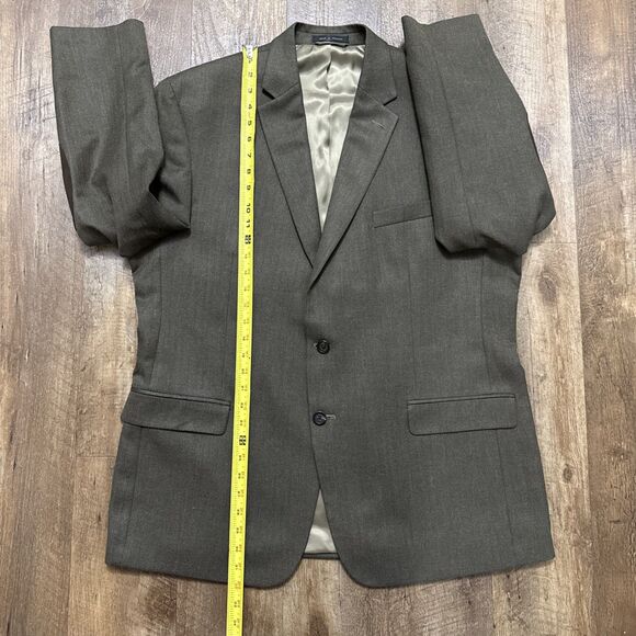 Ralph Lauren Herringbone Equestrian Blazer Sport Coat W/Elbow Patches Size 46R - Picture 9 of 16